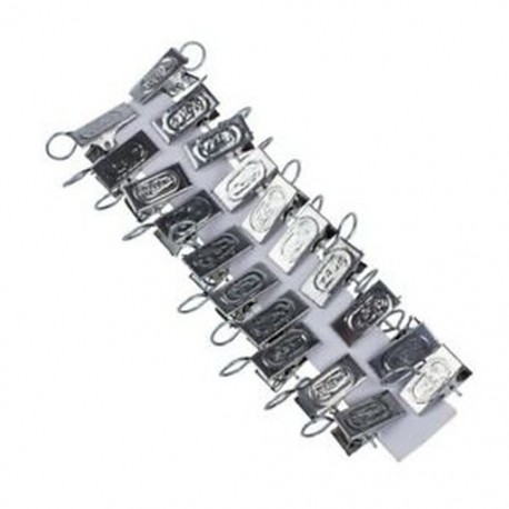 2X (20 db fém ezüst hangú rugós függöny drapéria kapcsok 7/16 &quot -es kerek kampóval I9G6