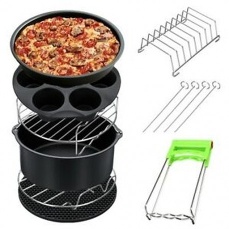 8db 8 hüvelykes légkondicionáló serpenyő serpenyőben tál sütés serpenyőben pizza tálca edények hozzáférés I8B3