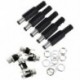 5 db fekete 2,1 mm x 5,5 mm DC tápfeszültségű dugaszoló adapter és 5 db 5,5 mm x 2,1 K7P1