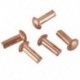 2X (100 db 3 * 8 mm-es, kerek fejű, szilárd réz szegecsek rögzítőelemek B5W7)