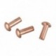 2X (100 db 3 * 8 mm-es, kerek fejű, szilárd réz szegecsek rögzítőelemek B5W7)