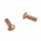 2X (100 db 3 * 8 mm-es, kerek fejű, szilárd réz szegecsek rögzítőelemek B5W7)