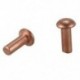 2X (100 db 3 * 8 mm-es, kerek fejű, szilárd réz szegecsek rögzítőelemek B5W7)