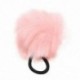 2X (Pink Pom Pom Decor fekete, feszes szalaggal nyakkendő lófarok hajpántja M7L1)