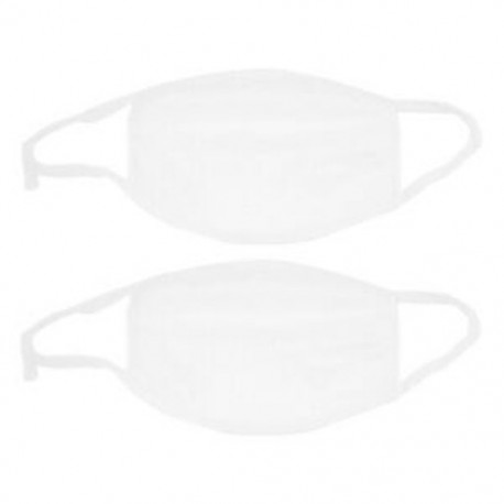 2 db-os fehér pamut keverék Earloop Arc-szájmaszk G7Q3
