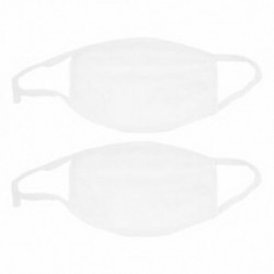 2 db fehér pamut keverék Earloop arc-szájmaszk I2B2 S8R3