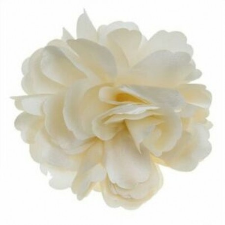 2X (női lányok szatén bazsarózsa virág hajcsat bross - bézs A2U1)