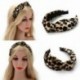 Leopard Twist Knot mintás fejpánt Édes Sifon nyomtatott hajpántos divat H M7F5
