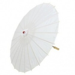 4X (Japán ázsiai hagyományos bambusz tánc napernyő esernyő Parasol 78cm Fehér T7N6)