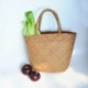 Hétköznapi szalmás táska, fonott fonott táska, női fonott kézitáska a kerthez J8Y4