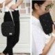3db-os női vászon hátizsák nagy diákkönyvtáska, erszényes laptop táska H I6D2