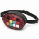 5X (női divat színes blokk fekete bőr fanny pack aranyos öv csomag derék G2G3