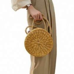 5X (Straw Crossbody Bag női szövésű hordtáska, kerek nyári tengerparti pénz B P5P2