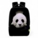 8X (3D nyeregtáska hátizsák Unisex iskolai hátizsák diák hátizsák (Panda) L7X2)