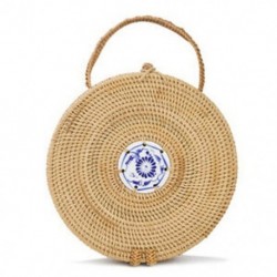 5X (Mini Circle Rattan grass táskák, kézzel készített, kiváló minőségű strandtáskák W U5Z9-hez