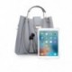 6X (3 az 1-ben hordozható kézitáska válltáska tengelykapcsoló zsemle anya zsák - szürke X6C4)