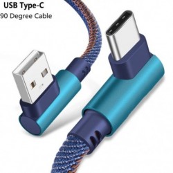 1x 1M C típusú 90 fokos derékszögű USB C 3.1 Gyors adat szinkronizálás töltő kábel