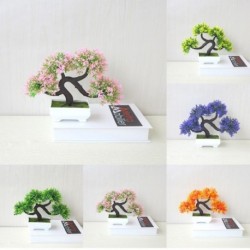 1x Mesterséges cserepes bonsai kis fa növény művirág lakás kerti otthoni dekoráció