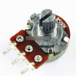 2db 500K Ohm B500K Knurled tengely lineáris forgókeret potenciométer