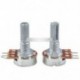 2db 500K Ohm B500K Knurled tengely lineáris forgókeret potenciométer