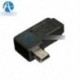 Mini USB 5-pólusú, férfi és női 90 fokos szögű hosszabbító adapter csatlakozó