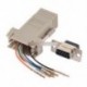 DB9 Nő az RJ45-hez Női F / F RS232 moduláris adapter átalakító újdonság