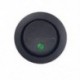2db AC 125V / 250V 3 pin zöld Car Round Dot LED-es villanófényes kapcsoló