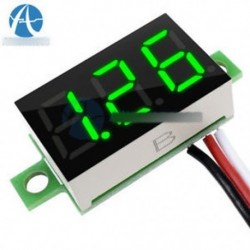 0,36 "DC 0-30V LED panel feszültségmérő 3-digitális kijelző Voltmérő 3 vezeték zöld