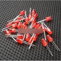 100db LED 3MM VÖRÖS SZÍNES RED LIGHT Super Bright