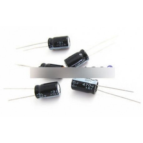 20db 470uF 16V 105C 8Ă 12mm 8mm 12mm radiális elektrolit kondenzátorok