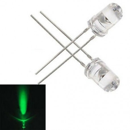 50db 5mm kerek zöld víz tiszta LED fény dióda készlet