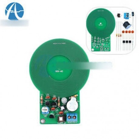 Zöld fémdetektorkészletek - DC 3V-5V fémdetektor DIY készlet 60mm érintésmentes érzékelő Moudle Power Bank tok