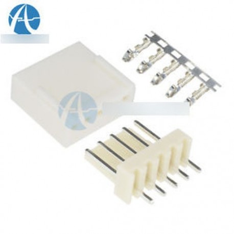 10db KF2510-5P 2,54 mm-es Pin fejléc   Terminál   Ház csatlakozó készlet