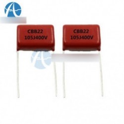 10db CBB22 kondenzátor 400V 105J 1uF 400V / 105J raszter 20mm 22 * ​​14 * 7MM