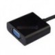 Fekete - HDMI-VGA videó átalakító adapter Teljes 1080P-os kábelkábel laptop DVD-hez