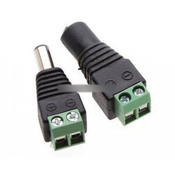 2Pairs Male Female 2.1x5.5mm DC tápcsatlakozó Jack adapter csatlakozó CCTV-hez