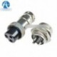 1Pair Aviation Plug 16mm GX16-3 3 érintkezős hím női panel fém drót csatlakozó