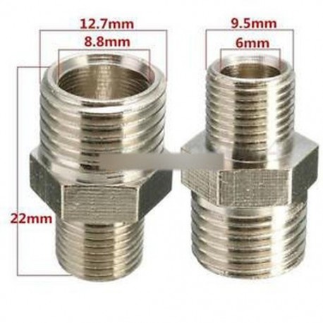 1/4 '' BSP-hím 1/8 '' BSP-hím légtisztító-tömlő adapter csatlakozóhoz