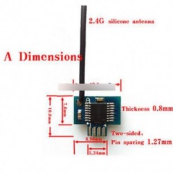 XY-WA PCB forrasztás 2.4G vezeték nélküli adóvevő modul 3.3V z NRF24L01   -ot
