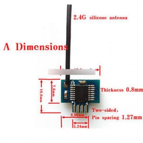 XY-WA PCB forrasztás 2.4G vezeték nélküli adóvevő modul 3.3V z NRF24L01   -ot