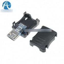 10db DIY Micro USB 5 tűs T port csatlakozóaljzat csatlakozó és műanyag fedél