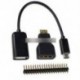 3 in 1 Raspberry Pi Zero Kit Mini HDMI-HDMI adapter   Micro USB   GPIO fejléc
