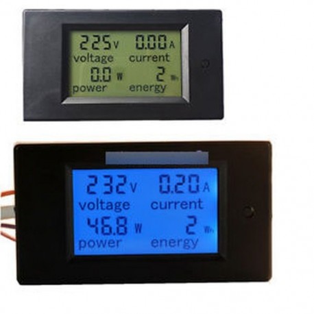 AC20A LCD kijelző teljesítménymérő - AC 80-260V 0-100A LCD feszültség Aktuális Watt Kwh Meter Power Energy Ammeter