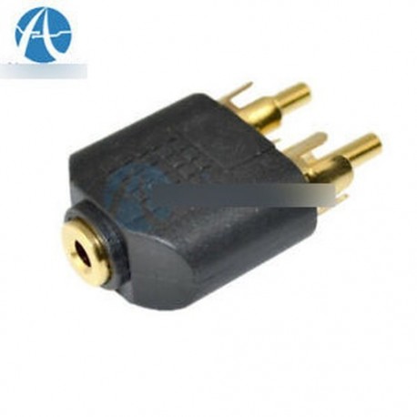2db arany 3,5 mm-es női 2 RCA MALE sztereó audioadapter csatlakozó átalakító