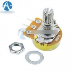 10db 100K ohm lineáris forgó potenciométer panel pot B100K 15mm WH148 3Pin