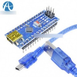 10PCS CH340 USB Nano V3.0 ATmega328P 5V 16M mikrokontroller kártya Arduino   kábel