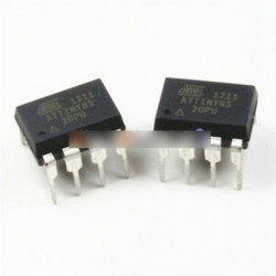 10Pcs ATTINY85-20PU IC MCU 8BIT 8KB FLASH 8DIP Top