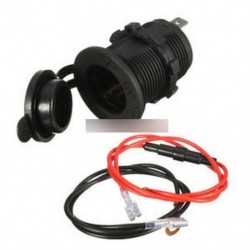 12V-24V-os autós öngyújtócsatorna tápkábel Vízálló fedőcsatlakozó 60 cm-es kábel