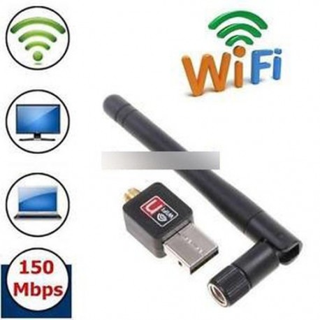 Mini 150Mbps USB WiFi vezeték nélküli adapter Dongle LAN kártya 802.11n / g / b w / Antenna