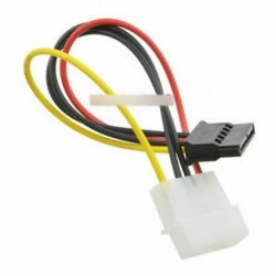 10PCS Férfi női 4-pólusú hálózati meghajtó adapter kábel a Molex IDE SATA 15-pólusúhoz